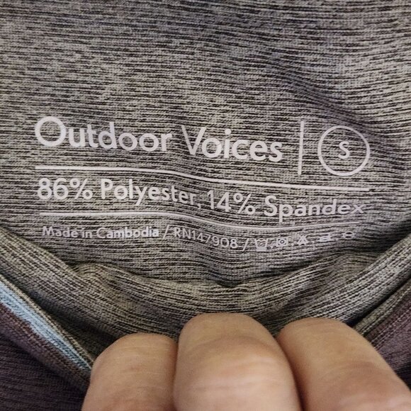 Outdoor Voices Dipped Warm Up Leggings Colorblock Acorn Brown Size S - Picture 8 of 10